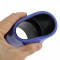X Autohaux 100mm Length 54mm Inner Diameter Straight Hump Silicone Hose Coupler Intercooler Tube For Car Intake Piping Blue