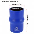 X Autohaux 100mm Length 54mm Inner Diameter Straight Hump Silicone Hose Coupler Intercooler Tube For Car Intake Piping Blue