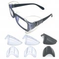3 Pairs Glasses Side Shields Slip On Fits Medium To Large Eyeglasses Frames 2 Clear And 1 Transparent Black 