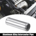 X Autohaux Od 1 25mm Length 3 76mm Aluminum Alloy Tube Intercooler Pipe Straight Air Intake With 2 Clamps Silver Tone For Car