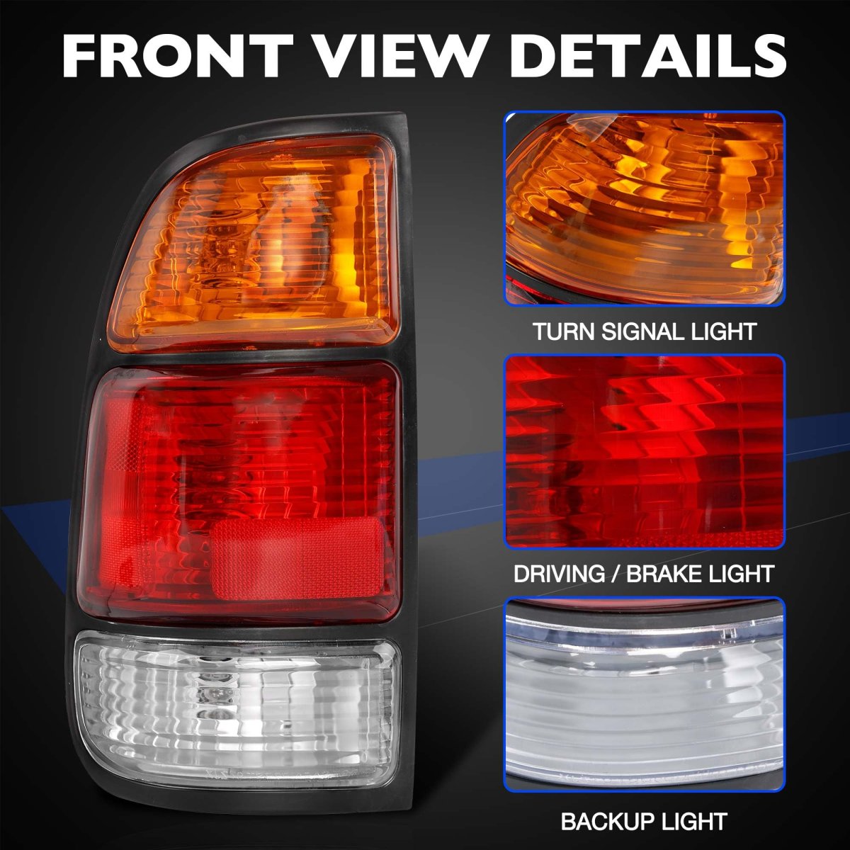 Tail Light Assembly For Toyota Tundra 2000-2006 Regular Access Cab Left Driver Side Rear Lamp Brake Lamps Replaces 81560-0c010