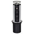 Tensile Type Tabletop Pop Up Power Socket 3 Us Plug And 2 Usb Ports Safe Outlet For Household Kitchen Office Electronics Any
