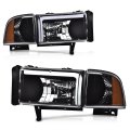 Led Headlight Assembly Fit Dodge Ram 1500 2500 3500 1994-2002 