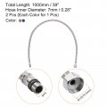 Uxcell 39inch Long Faucet Supply Line Connector 2pcs G1 2 Female Compression Thread X M10 Male Braided Short 304 Stainless