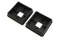 2 Bumper Plug End Caps Square 4 Vented Cover Rv Camper Trailer Pair Set