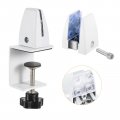 Uxcell Partition Support Bracket 2pcs Adjustable Desk Divider Clamp Privacy Panel For 3 2-9mm Thick White