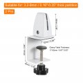 Uxcell Partition Support Bracket 2pcs Adjustable Desk Divider Clamp Privacy Panel For 3 2-9mm Thick White