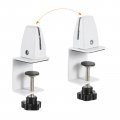 Uxcell Partition Support Bracket 2pcs Adjustable Desk Divider Clamp Privacy Panel For 3 2-9mm Thick White