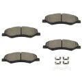Front Ceramic Disc Brake Pad Set For Honda Odyssey 3 5l 2018 2025 D2089 4 Piece Kit With Hardware 