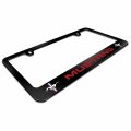 Ipick Image Made For Ford Mustang In Red Dual Logos Black Metal License Plate Frame