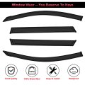 4pcs Side Window Deflectors For 2006 To 2012 Toyota Rav4 Outside Mount Rain Guards With Smoked Tint Tape On Wind Air