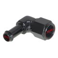 90 Degree 6an Female Hose End Fitting To 3 8 Inch Barb Male Adapter With Black Aluminum Alloy