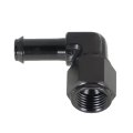 90 Degree 6an Female Hose End Fitting To 3 8 Inch Barb Male Adapter With Black Aluminum Alloy
