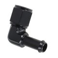 90 Degree 6an Female Hose End Fitting To 3 8 Inch Barb Male Adapter With Black Aluminum Alloy