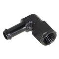 90 Degree 6an Female Hose End Fitting To 3 8 Inch Barb Male Adapter With Black Aluminum Alloy