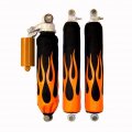 Verde Powersports Vps Shock Cover For Honda 400ex Trx250r Orange Flame Covers 
