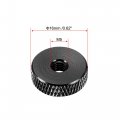 Uxcell Flat Knurled Nut M5 X 16mm 5mm Thumb Nuts Lock Adjusting Aluminum Alloy Black 5pcs
