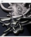 Ghost Devil Oni Samurai Warrior With Fangs And Blade Metal 3d Emblem Badge Pre-adhesive For Car Motorcycle Spider Atv Fun Zen