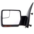 Left Side Towing Mirror For F-150 Pickup Truck 2004 To 2014 Power Heated With Signal Puddle Lamp And Chrome Cap Housing