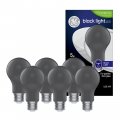 Ge Blacklight Bulb Outdoor Party Light Glow A19 Uv Black 6 Pack