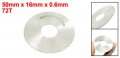 Uxcell Hand Tool 50mm X 16mm 0 6mm 72 Peg Teeth Hss Slitting Saw