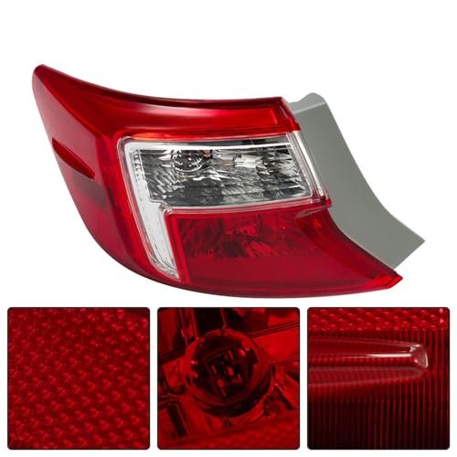 Rear Tail Light Brake Lamp Assembly Driver Side Left For Toyota Camry 2012 2013 2014 Replacement 8156006470 To2804114 Red And