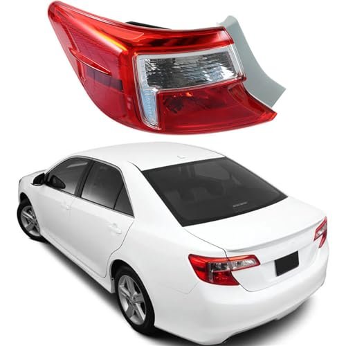 Rear Tail Light Brake Lamp Assembly Driver Side Left For Toyota Camry 2012 2013 2014 Replacement 8156006470 To2804114 Red And
