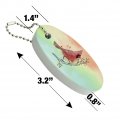 Graphics More Northern Cardinal Watercolor Northeastern Bird Floating Keychain Oval Foam Fishing Boat Buoy Key Float