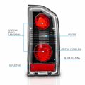 Amerilite Black Euro Replacement Brake Tail Lights Set For 1988-1998 Suzuki Vitara Passenger And Driver Side