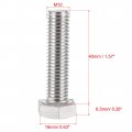 Uxcell M10x40mm Hex Bolts 304 Stainless Steel Hexagon Screw Bolt 10pcs