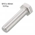 Uxcell M10x40mm Hex Bolts 304 Stainless Steel Hexagon Screw Bolt 10pcs