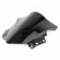 Liru Wind Deflector Wraparound Splitter Windscreen Windshield Fits For Kawasaki Ninja 250sl 2014-2017 Black