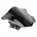 Liru Wind Deflector Wraparound Splitter Windscreen Windshield Fits For Kawasaki Ninja 250sl 2014-2017 Black