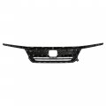 Kuafu Front Grille Grill Compatible With 2019-2021 Honda Pilot Replacement For 71150tg7a50 Painted Bumper Upper Hood Black