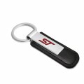 Ipick Image For Ford Focus St Silver Metal Plate Black Pu Leather Strap Key Chain Keychain Official Licensed