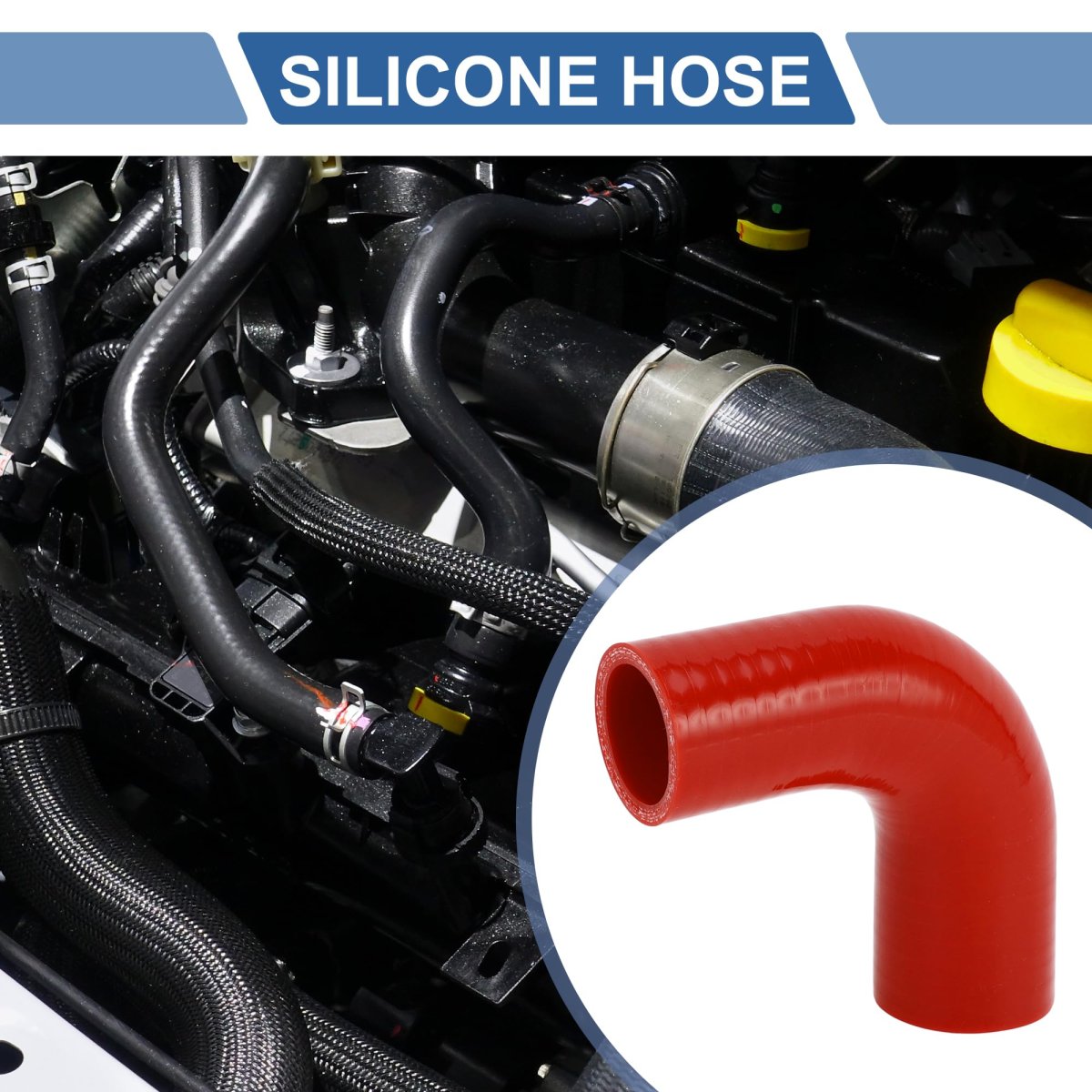 1 Pcs 35mm 38 -38mm 50 Id 90mm 3 54 Length 90 Degrees Red Car Silicone Hose Coolant Universal