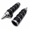 Smt- 1pair Black 22mm Spike Handlebar Hand Grips Rubber Throttle Boss For Yamaha P N Trhb114-k-22