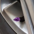 X Autohaux 6pcs Purple Tire Stem Valve Caps Covers Spike Style Universal For Cars Bikes Motorcycles