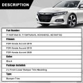 2pcs Front Lower Bumper Trim Moulding Left Right Side For Honda Accord 2018 2019 2020 Replace 71109tvaa10 71104tvaa10
