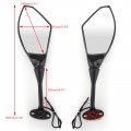 Topteng Motorcycle Rear Mirror Side View With Led Turn Signals Integrated Fits For Honda Cbr600rr 2003-2014 Cbr1000rr 2004-2007