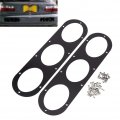 Qiilu 2 Pcs Universal Aluminium Alloy Rear Bumper Race Air Diversion Diffuser Panel Car Styling