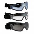 Birdz Eyewear Boogie Foam Padded Ski Skydiving Safety Motorcycle Goggles For Men Or Women 3 Pairs Black Frame W Clear Smoke 