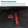 Lexley 2pcs Anti-slip Aluminum Brake Gas Pedal Pads Auto No Drilling Accelerator Covers For Kia K5 2020 2021 2022 2023 2024-red
