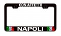 Con Affetto Napoli Italian Italy Bl Steel License Plate Frame Tag Holder 