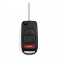 Uxcell Car Replacement Key Fob Shell Case 2107601306 For Mercedes-benz 4 Button Black