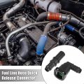 X Autohaux 5 8 15 82mm Sae To 14mm 90 Degree Fuel Line Hose Quick Release Connector Disconnect Nylon 2pcs