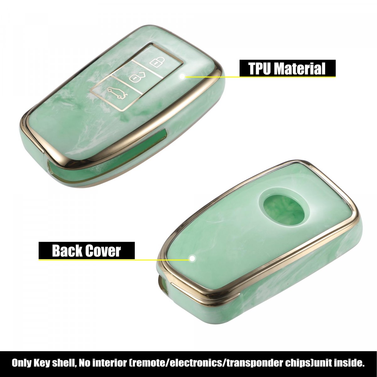 Car Key Fob Cover 3 Button Remote Case Green For Lexus Is Rx Nx200 Nx200t Gs300h