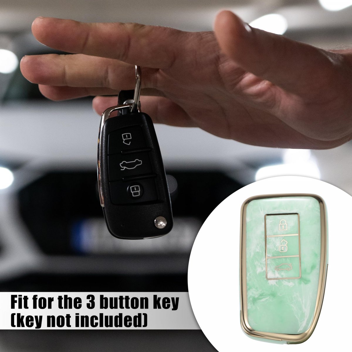 Car Key Fob Cover 3 Button Remote Case Green For Lexus Is Rx Nx200 Nx200t Gs300h