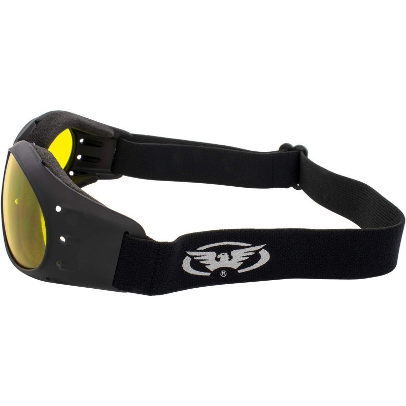 Eliminator Deluxe Red Baron Style Padded Anti Fog Motorcycle Goggles Uv400 Protection Shatterproof Polycarbonate Lenses For Atv