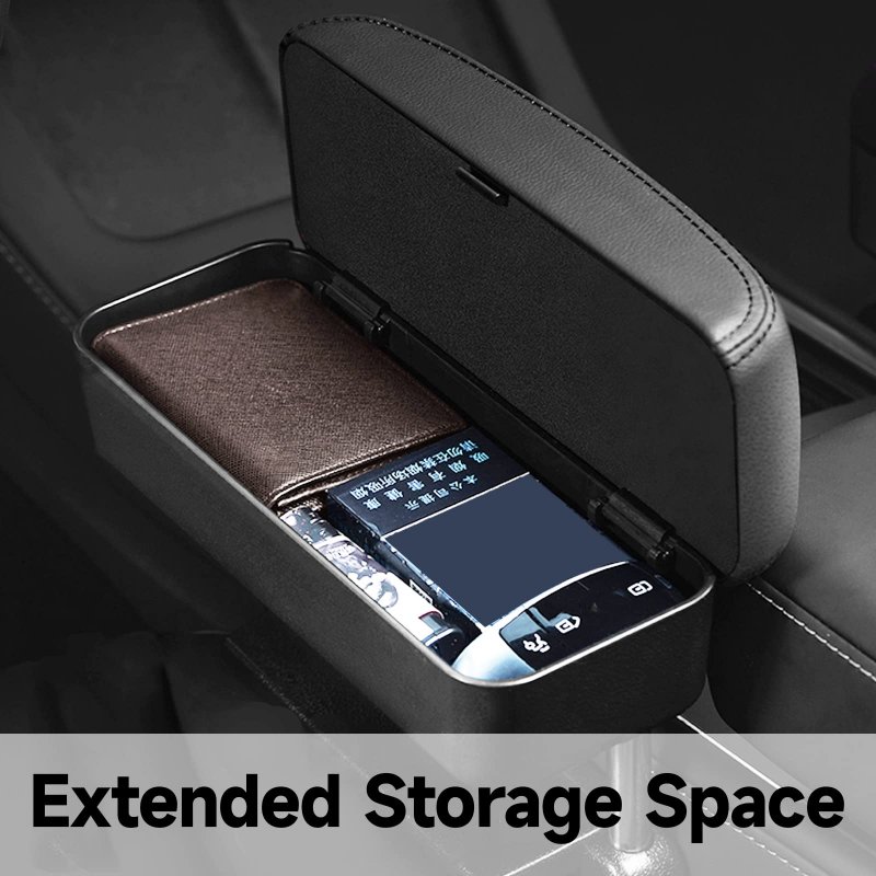 Car Armrest Storage Box Seat Gap Filler Organizer Organizers And Arm Rest Forearm Wrist Support Adjustable For Most Models